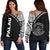 Palau Women's Off Shoulder Sweater - Curve Style Black - Polynesian Pride