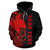 Papua New Guinea Polynesian ll Over Custom Hoodie Red Line - Polynesian Pride