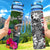 American Samoa Custom Personalised Hydro Tracking Bottle - Turtle Plumeria Banana Leaf Hydro Tracking Bottle 32oz Large Black - Polynesian Pride