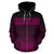 Hawaii Kanaka Polynesian Zipper Hoodie Pink Neon Style - Polynesian Pride