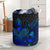 Kosrae Laundry Basket - Polynesian Turtle Hibiscus Blue Laundry Basket One Size Blue - Polynesian Pride