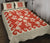 Hawaiian Quilt Bed Set Turtle Pattern - White Mix Red - Polynesian Pride