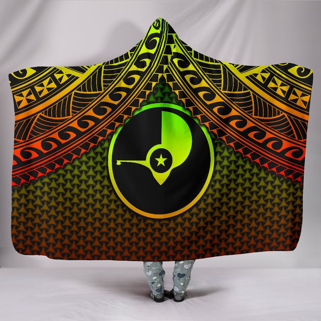 Polynesian Yap Hooded Blanket - Reggae Vintage Polynesian Patterns Hooded Blanket Reggae - Polynesian Pride