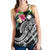 Marshall Islands Polynesian Women's Racerback Tank - Summer Plumeria (Black) - Polynesian Pride