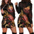 Federated States of Micronesia Polynesian Hoodie Dress - Turtle With Blooming Hibiscus Gold Gold - Polynesian Pride