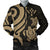 Kosrae Micronesian Men Bomber Jacket - Gold Tentacle Turtle Gold - Polynesian Pride