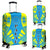 Palau Luggage Cover - Polynesian Tattoo Flag Blue-Yellow - Polynesian Pride