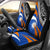 Marshall Islands Polynesian Car Seat Covers - Floral Pattern Universal Fit BLUE ORANGE - Polynesian Pride