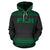 Fiji Tapa All Over Hoodie Green and Black Version - Polynesian Pride