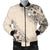 Marshall Islands Men's Bomber Jacket - The Beige Hibiscus - Polynesian Pride