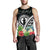 CNMI Men's Tank Top - CNMI Coat of Arms & Polynesian Tropical Flowers White - Polynesian Pride