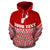 Guam Polynesian Custom Zip up Hoodie Red Pride Map and Seal - Polynesian Pride