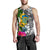 Tuvalu Men's Tank Top White - Turtle Plumeria Banana Leaf - Polynesian Pride