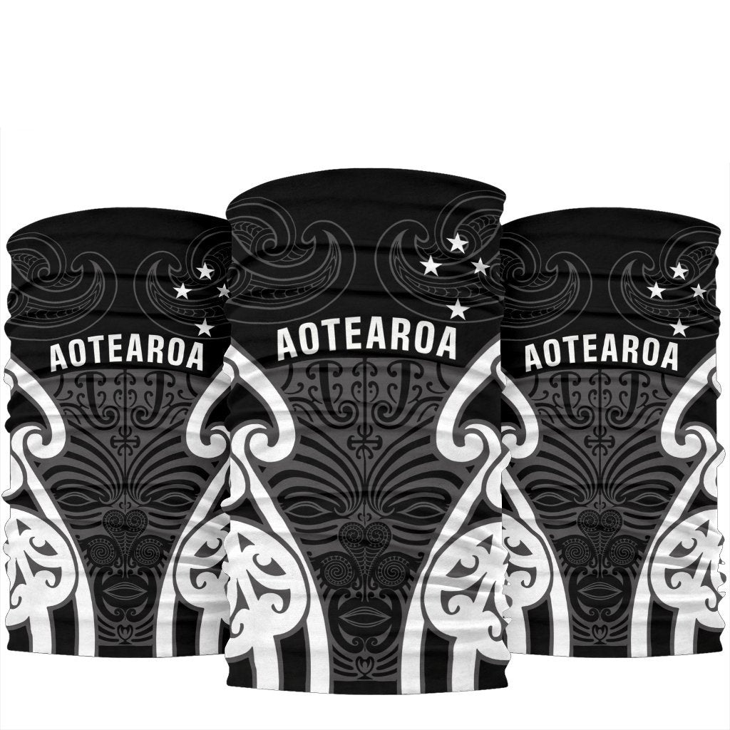 Maori Moko Bandana Aotearoa Silver Fern package One Size - Polynesian Pride