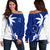 Chuuk Coconut Tree Off Shoulder Sweater K4 Black - Polynesian Pride