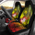 Federated States of Micronesia Car Seat Covers - Humpback Whale with Tropical Flowers (Yellow) Universal Fit Yellow - Polynesian Pride