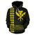 Polynesian Kakau Kanaka Map of Hawaii Hoodie Yellow - Polynesian Pride