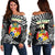 Mate Ma'a Tonga Rugby Women's Off Shoulder Sweater Polynesian Unique Vibes - Black Black - Polynesian Pride