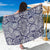 Polynesian Sarong Blue And White Premium Polyester Dark Blue One Size - Polynesian Pride