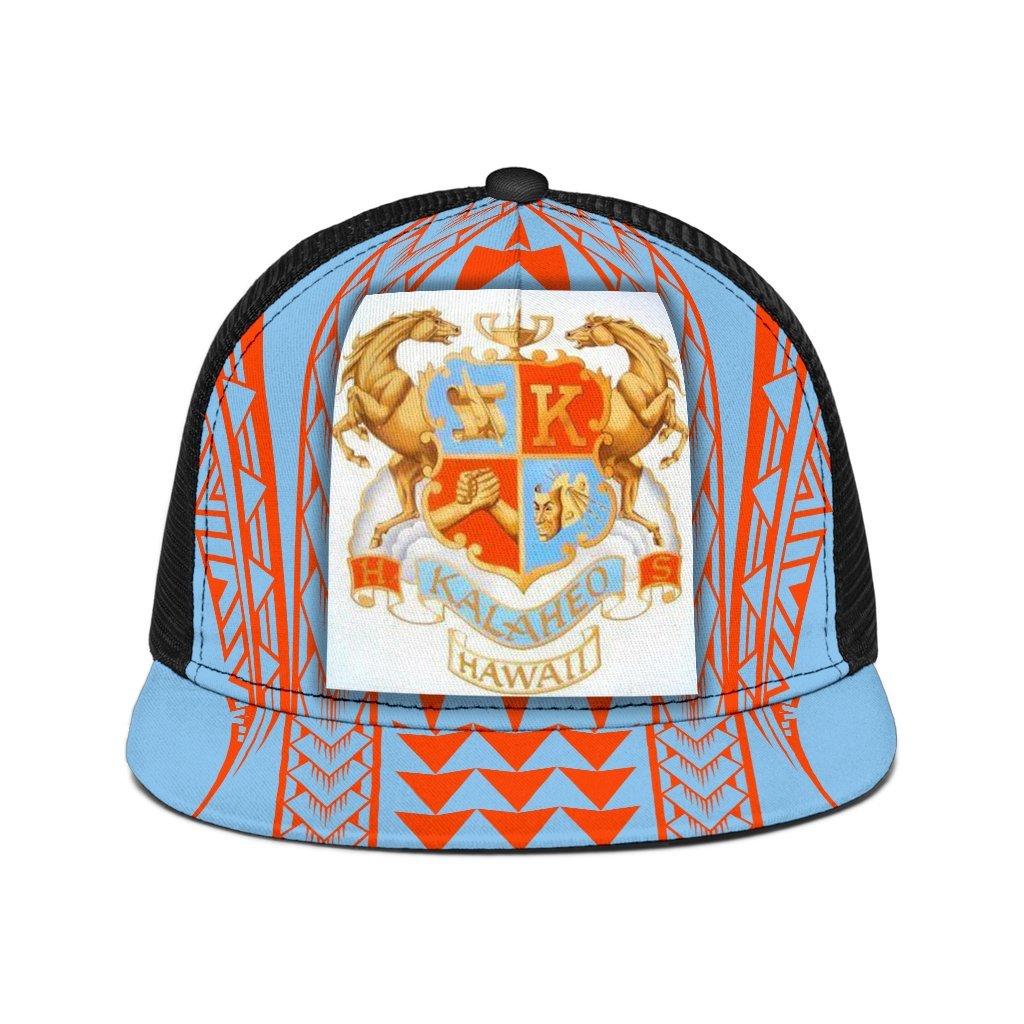 Hawaii - Kalaheo High Trucker Hat - AH Trucker Hat Universal Fit Blue - Polynesian Pride