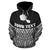 Tahiti Polynesian Custom Zip up Hoodie Black Pride Map and Seal - Polynesian Pride