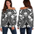 Samoa Polynesian Women's Off Shoulder Sweaters - Samoa White Seal with Polynesian Tattoo White - Polynesian Pride