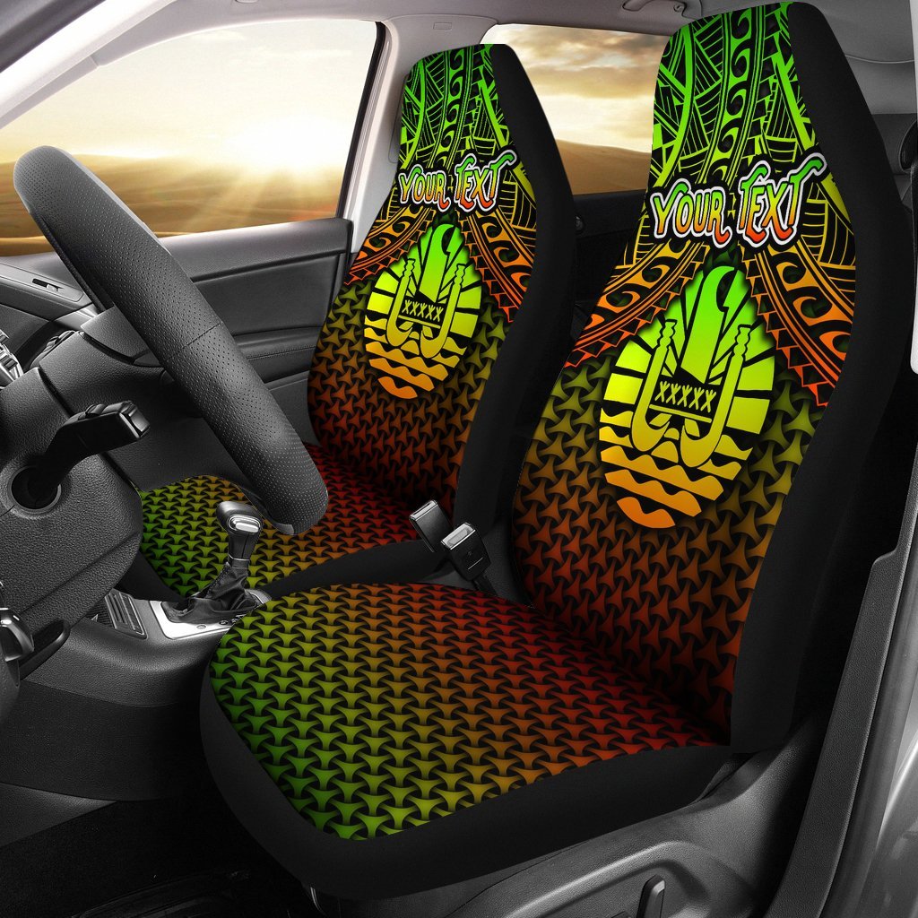 Polynesian Tahiti Personalised Car Seat Covers - Reggae Vintage Polynesian Patterns Universal Fit Reggae - Polynesian Pride