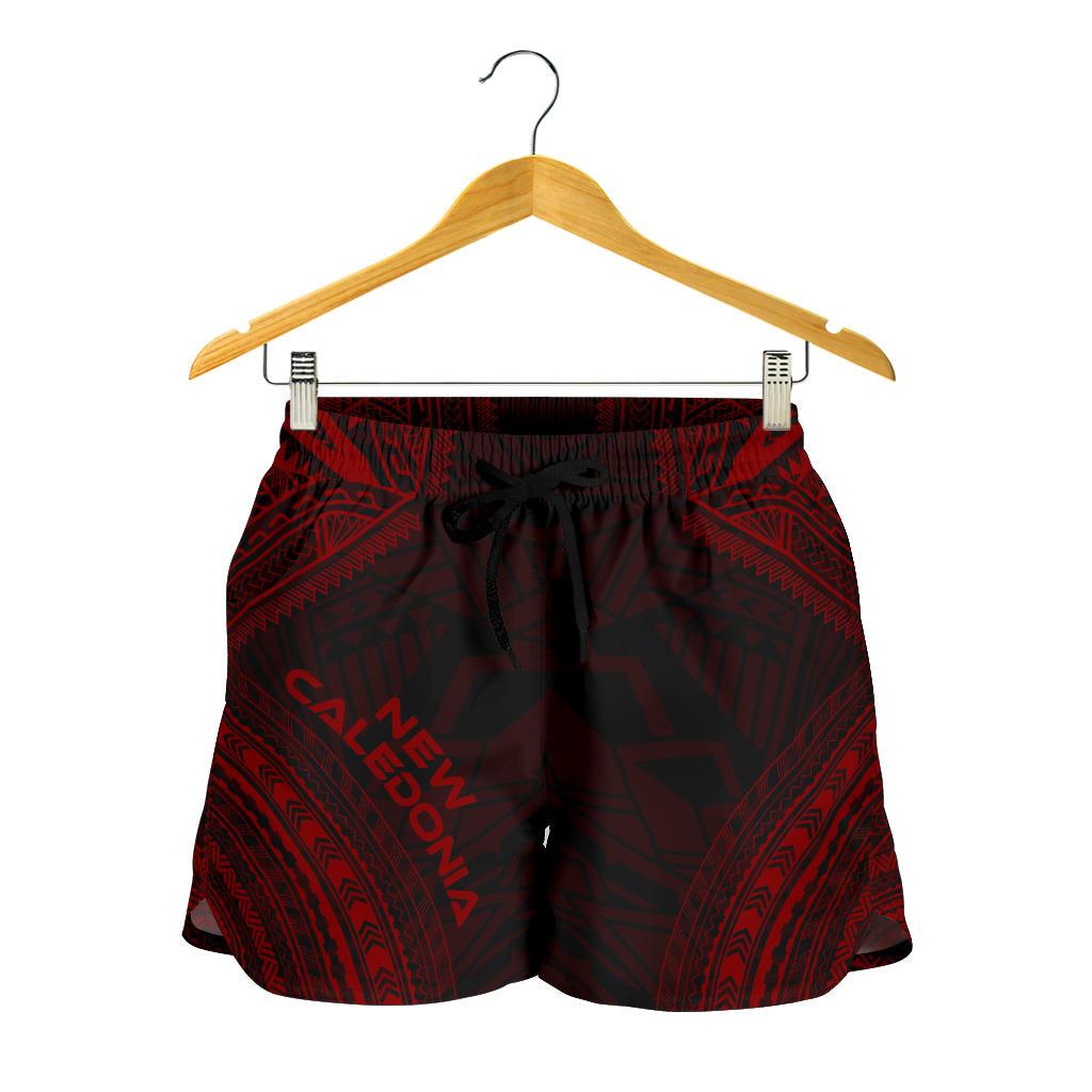 New Caledonia Women's Shorts - Polynesian Chief Red Version Women Red - Polynesian Pride