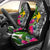 Papua New Guinea Car Seat Covers White - Turtle Plumeria Banana Leaf Universal Fit White - Polynesian Pride