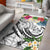 Fiji Polynesian Area Rug - Summer Plumeria (White) White - Polynesian Pride