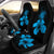 Hawaii Hibiscus Car Seat Cover - Turtle Map - Traffic Blue - Polynesian Pride