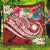 Marshall Islands Polynesian Premium Quilt - Summer Plumeria (Red) - Polynesian Pride