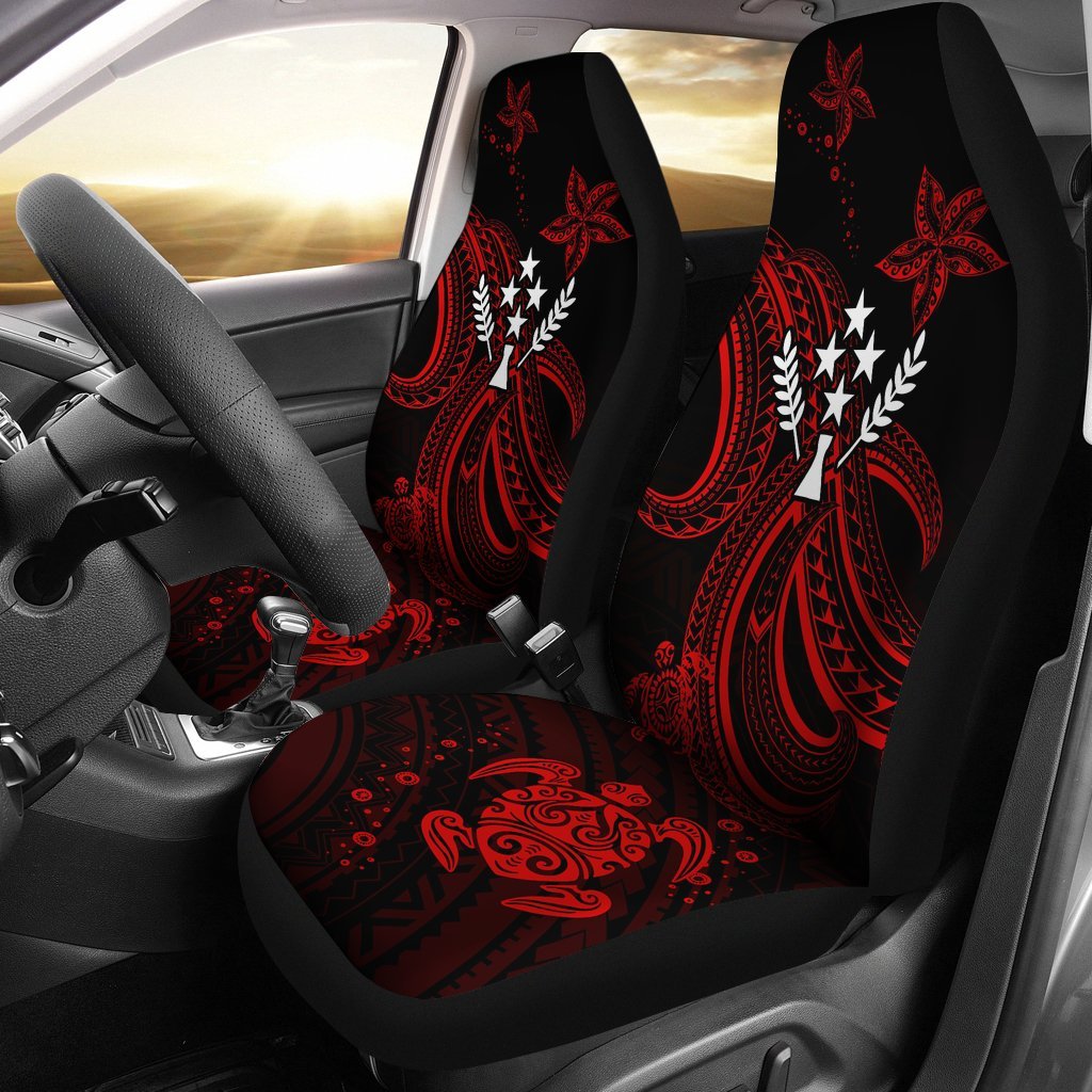 Kosrae Car Seat Covers - Red Turtle Universal Fit Red - Polynesian Pride