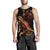 FiJi Men Tank Top - Turtle With Blooming Hibiscus Gold - Polynesian Pride