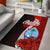 Guam Polynesian Area Rug - Coat Of Arm With Hibiscus Red - Polynesian Pride