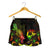 Tonga Polynesian Women's Shorts - Turtle With Blooming Hibiscus Reggae - Polynesian Pride