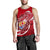 Tahiti Men'S Tank Top Shark Coat Of Arms Red - Polynesian Pride