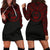 Guam Women Hoodie Dress - Guam Coat Of Arms Polynesian Red Black Red - Polynesian Pride