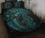 Polynesian Quilt Bed Set - Polynesian Blue Seahorse Tattoo - Polynesian Pride