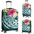 Wallis and Futuna Polynesian Luggage Covers - Summer Plumeria (Turquoise) - Polynesian Pride