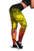 Samoa Leggings - Humpback Whale with Tropical Flowers (Yellow) - Polynesian Pride