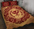 Hawaii Vintage Tribal Map Kanaka Quilt Bed Set - AH - Red - Polynesian Pride