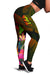 YAP Polynesian Women's Leggings - Hibiscus and Banana Leaves - Polynesian Pride