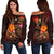 Federated States of Micronesia Polynesian Off Shoulder Sweater - Legend of FSM (Red) - Polynesian Pride