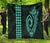 Hawaii Kakau Makau Fish Hook Polynesian Premium Quilt - Turquoise Turquoise - Polynesian Pride