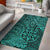 Hawaii Area Rug Polynesian Hawaiian Style Tribal Tattoo AH Rug Turquoise - Polynesian Pride