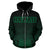 Hawaii Kanaka Polynesian Zipper Hoodie Green Neon Style - Polynesian Pride