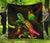 New Caledonia Polynesian Premium Quilt - Turtle With Blooming Hibiscus Reggae - Polynesian Pride