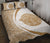 Hawaii Polynesian Pele Mauna Kea Quilt Bed Set Circle Style Gold & White - Polynesian Pride