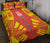 New Caledonia Quilt Bed Set - New Caledonia Coat Of Arms & Polynesian Yellow Tattoo Style - Polynesian Pride